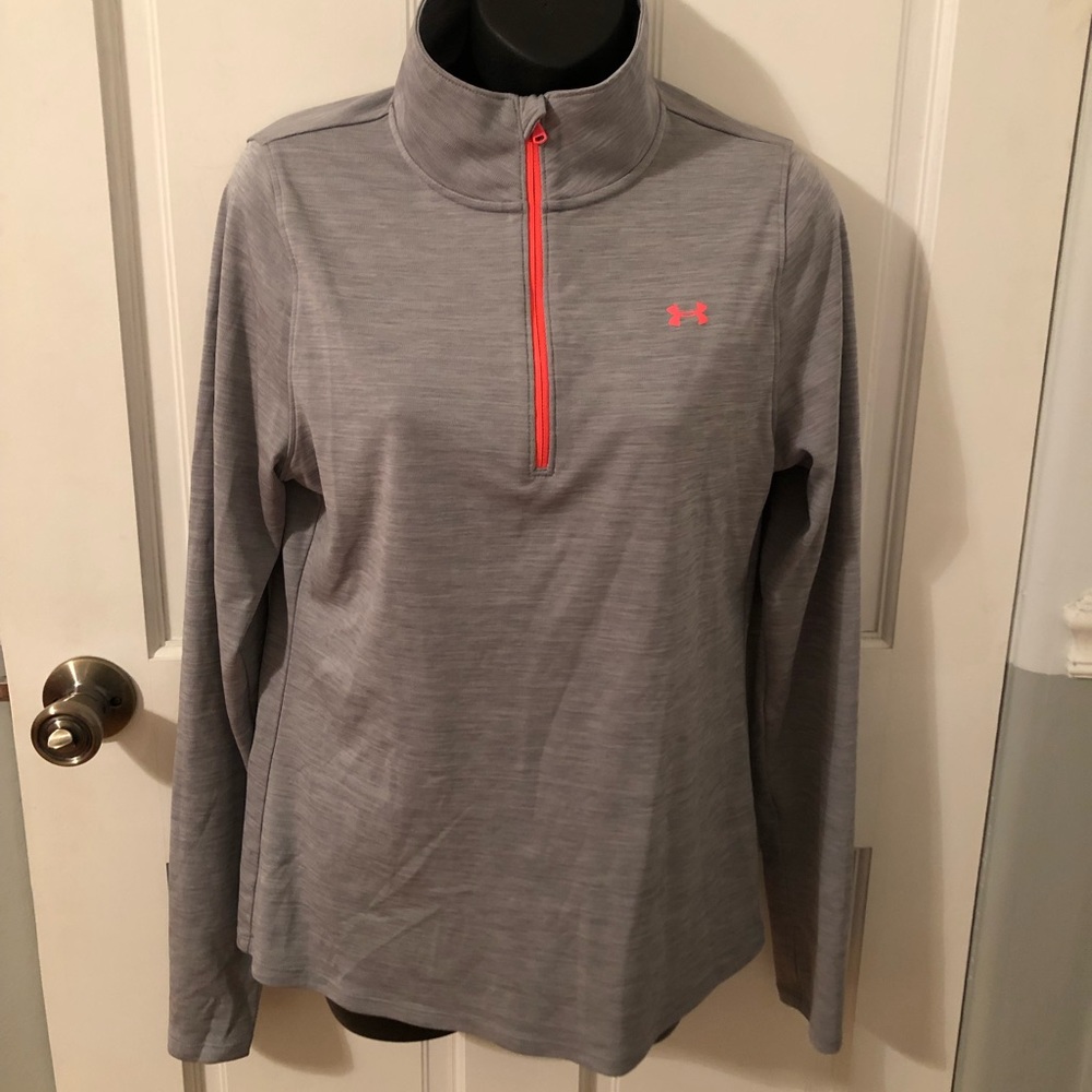 Under Armour women’s gray size medium 1/4 zip shirt. - Picture 2 of 6